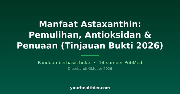 Manfaat Astaxanthin: Pemulihan, Antioksidan & Penuaan (Tinjauan Bukti 2026)