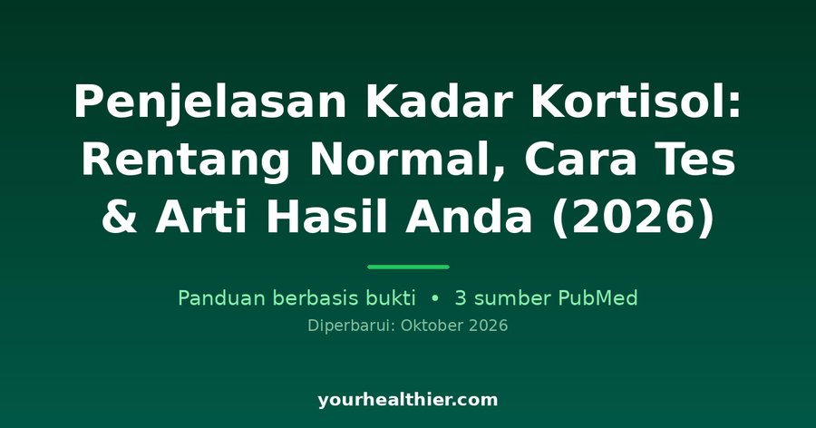 Penjelasan Kadar Kortisol: Rentang Normal, Cara Tes & Arti Hasil Anda (2026)