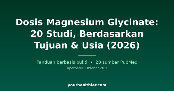 Dosis Magnesium Glycinate: 20 Studi, Berdasarkan Tujuan & Usia (2026)