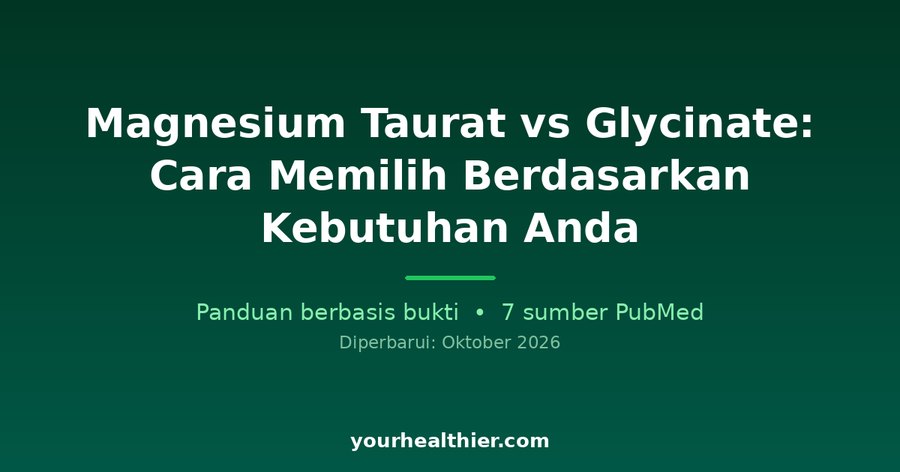 Magnesium Taurat vs Glycinate: Cara Memilih Berdasarkan Kebutuhan Anda