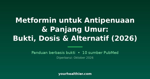 Metformin untuk Antipenuaan & Panjang Umur: Bukti, Dosis & Alternatif (2026)