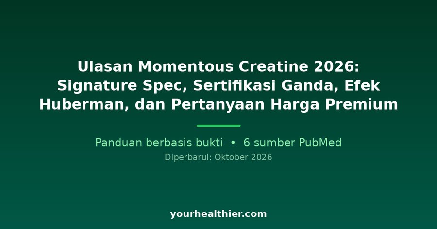 Ulasan Momentous Creatine 2026: Signature Spec, Sertifikasi Ganda, Efek Huberman, dan Pertanyaan Harga Premium