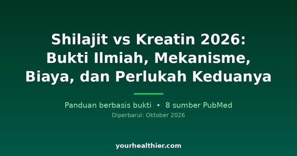 Shilajit vs Kreatin 2026: Bukti Ilmiah, Mekanisme, Biaya, dan Perlukah Keduanya