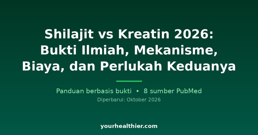 Shilajit vs Kreatin 2026: Bukti Ilmiah, Mekanisme, Biaya, dan Perlukah Keduanya