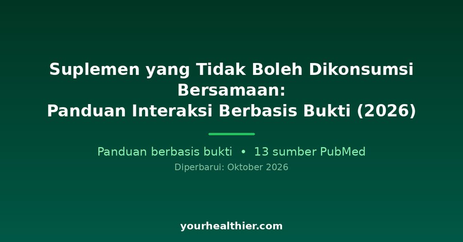 Suplemen yang Tidak Boleh Dikonsumsi Bersamaan: Panduan Interaksi Berbasis Bukti (2026)