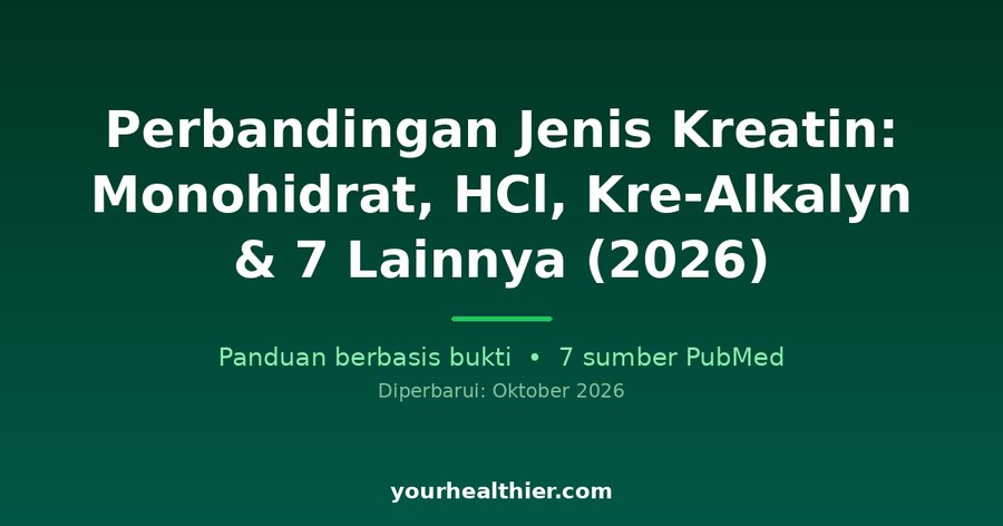 Perbandingan Jenis Kreatin: Monohidrat, HCl, Kre-Alkalyn & 7 Lainnya (2026)